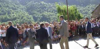 El Rey Felipe VI en su visita a Ordesa. Foto: SobrarbeDigital