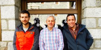 Javier Paúles, Miguel Noguero y Toño Lobez. Foto: SobrarbeDigital