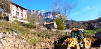 Imagen de las obras en Araguás. Foto: SobrarbeDigital