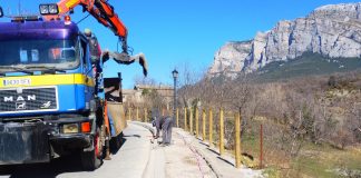 Obras en Los Molinos. Foto: SobrarbeDigital.