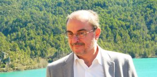 Javier Lambán, presidente del Gobierno de Aragón en Ligüerre de Cinca. Foto. SobrarbeDuigital.