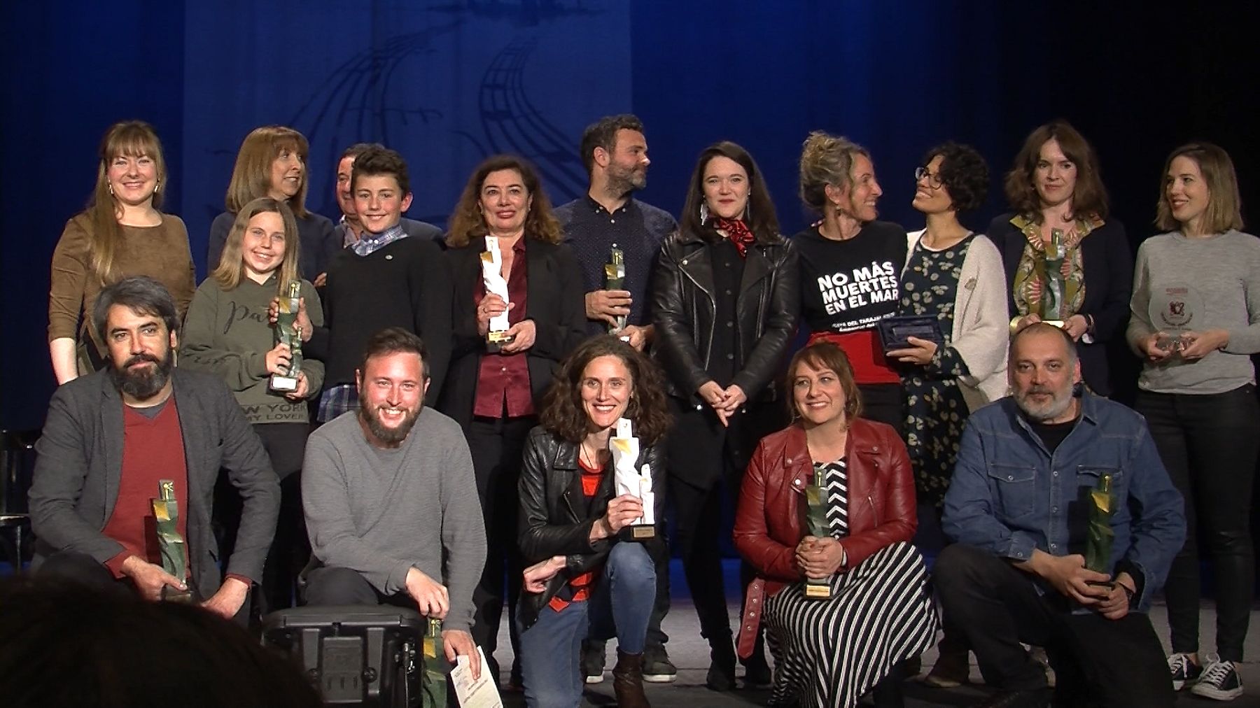 Los premiados Espiello 2019 subidos al escenario