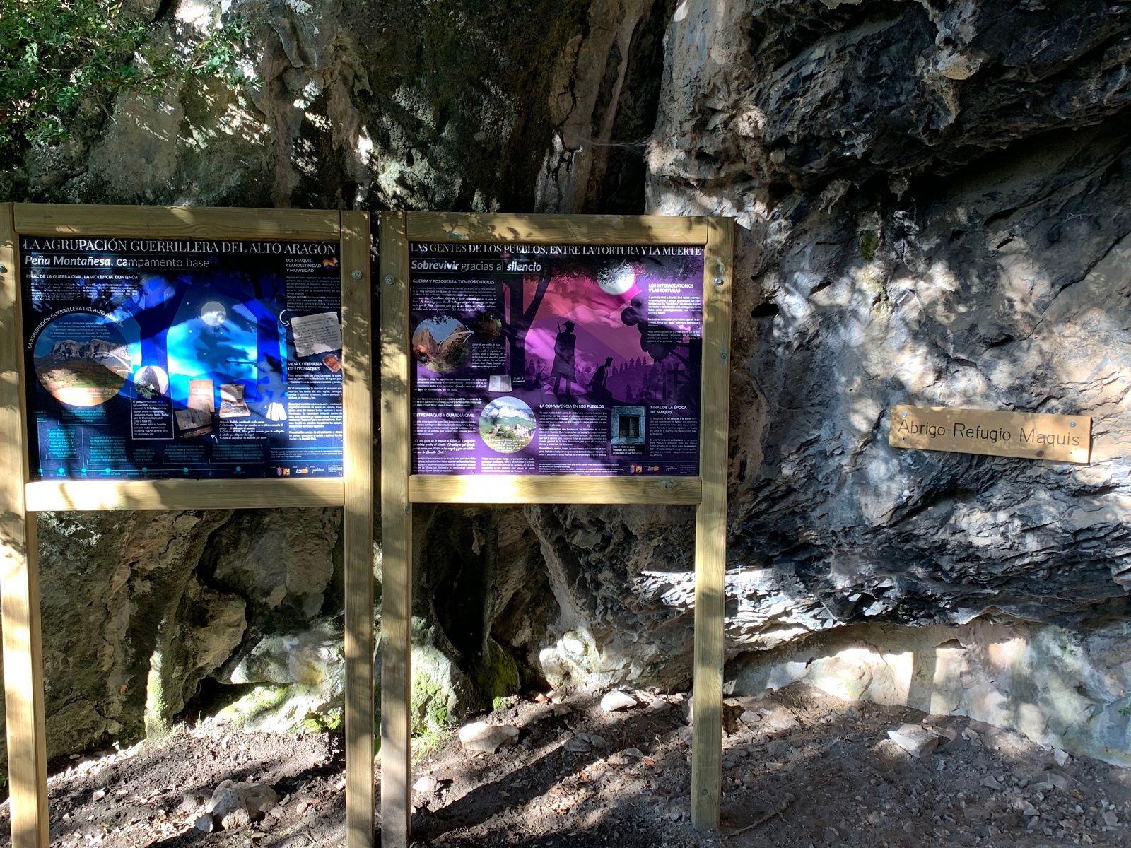 La DPH y el Ayuntamiento de El Pueyo de Araguás recuperan el sendero del Refugio de los Maquis en la Peña Montañesa