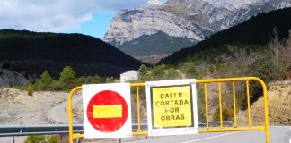 Continúa cortada la carretera de Los Molinos-Arro