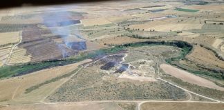 Incendio forestal en Gurrea de Gállego