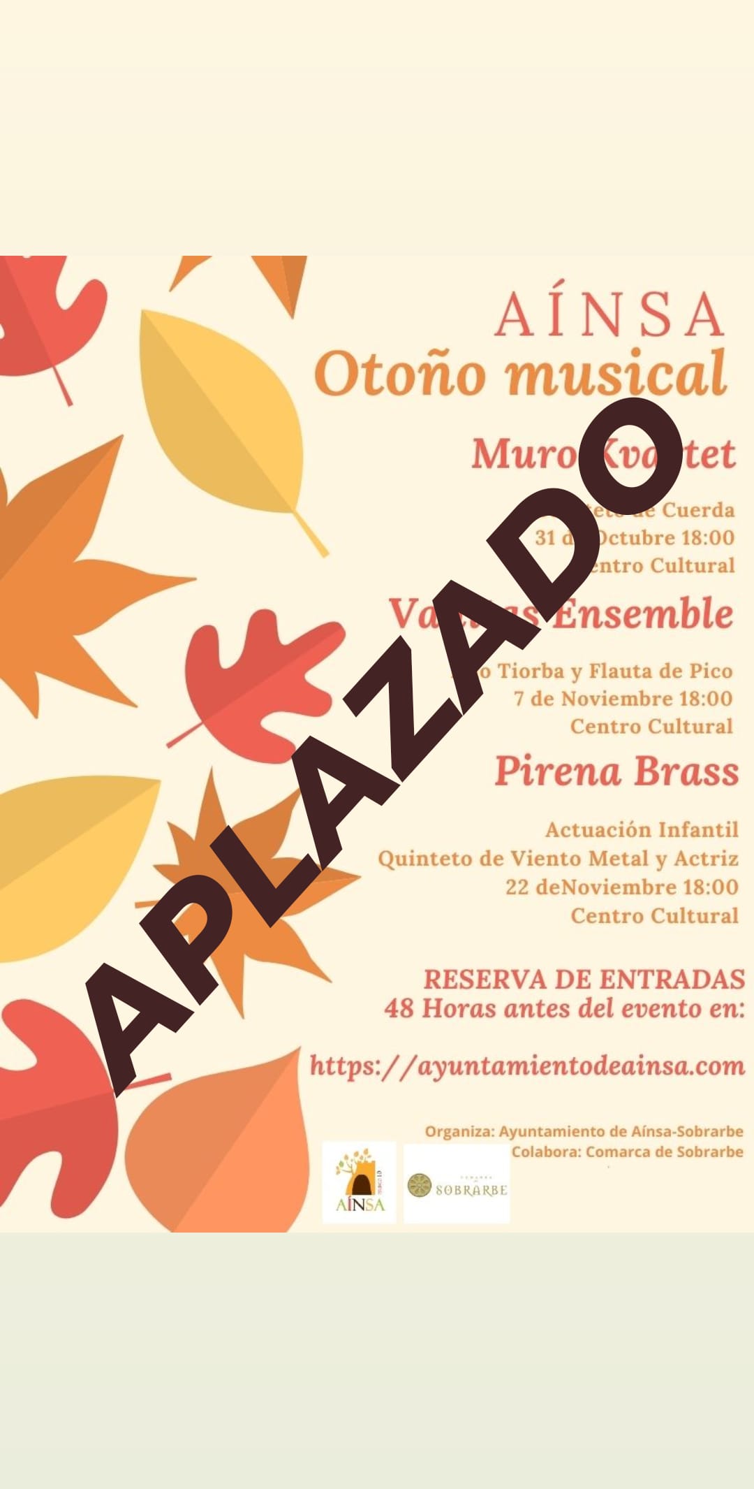 Otoño musical aplazado en Aínsa.
