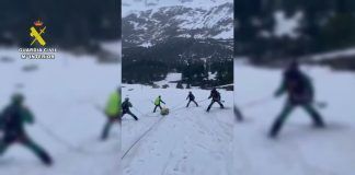Rescatan a un esquiador herido en el Aneto (Vídeo)