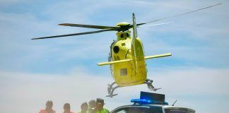 Herido grave un motorista tras salirse de la vía y caer por un terraplén de 4 metros en La Fueva